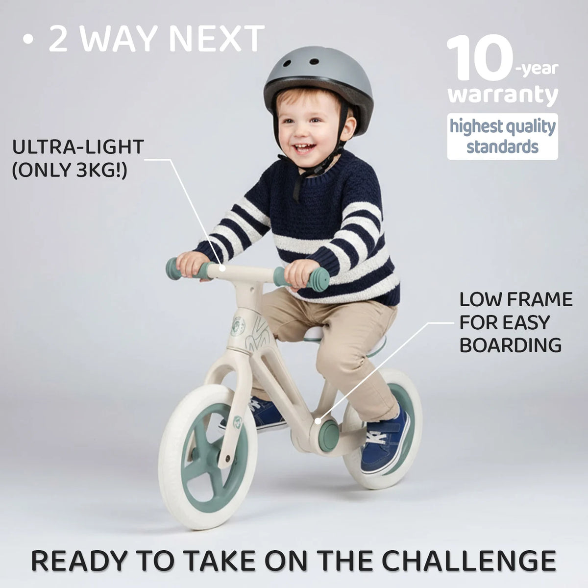 Vélo sans pédales Neuleb pour les tout-petits de 2 à 5 ans - Guidon et selle réglables - Léger - Pour garçons et filles
