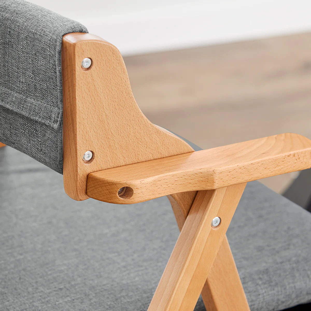 SoBuy FST98-HG Chaise de salle à manger pliable en bois avec coussin - Chaise pliable en hêtre massif - Gris