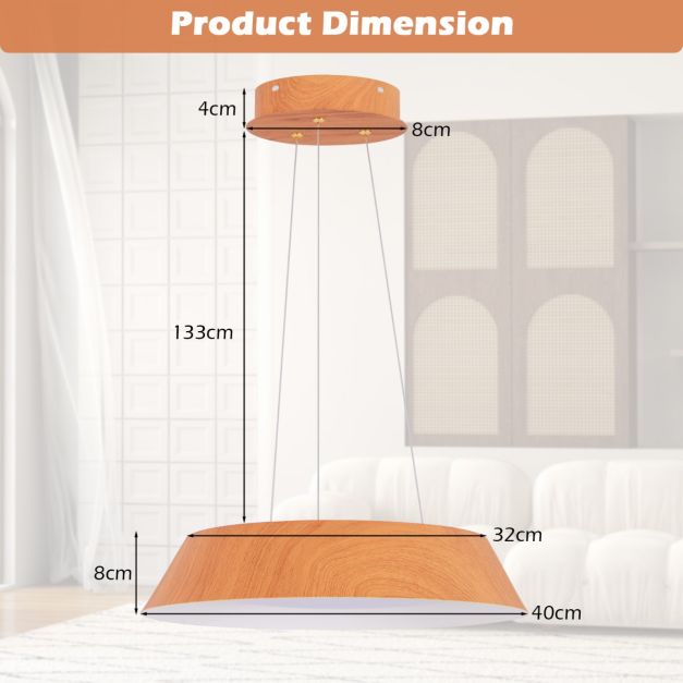 Lustre Coast - 21W - Ø40 cm - aspect naturel