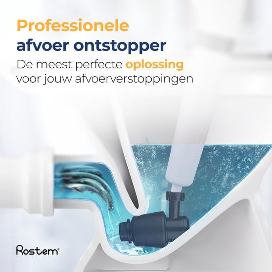 Déboucheur de toilettes & lavabo Rostem, haute pression, Blanc