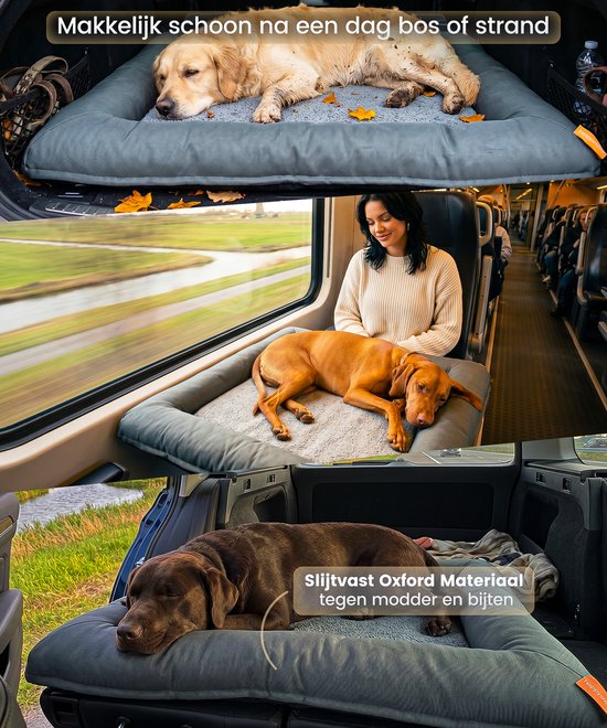 Coussin orthopédique pour chien Happysnoots® - Panier pour chien XL 85 x 70 cm - Lit pour chien lavable - Coussin de panier gris avec fermeture éclair