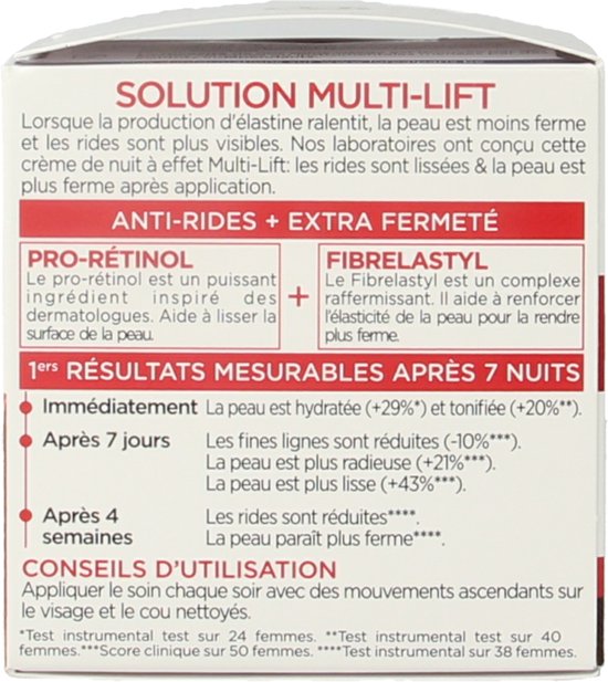 L’Oréal Paris Revitalift Crème de nuit Anti-âge - Anti-rides - Au pro-rétinol - 50 ml