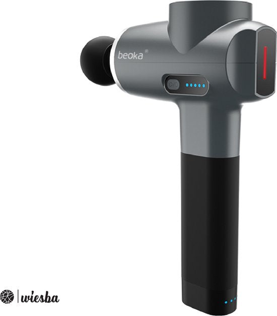 Beoka ® S6 Massage Gun PRO - Pistolet de massage professionnel - Appareil de massage sportif et de relaxation - Pistolet de massage noir - Etui inclus - Wiesba