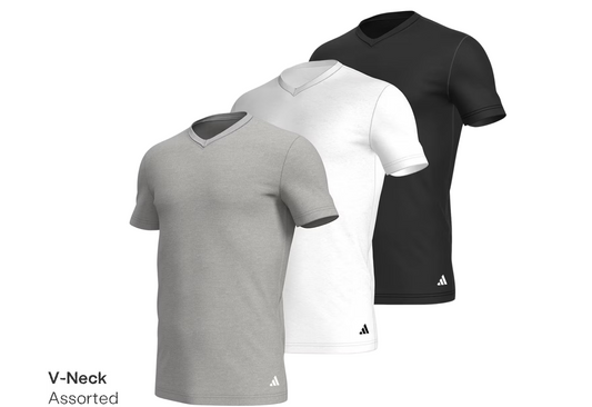 Adidas Basic T-Shirt 3x taille L Assortie 4AM012-908-L V-neck - 3PK Adidas