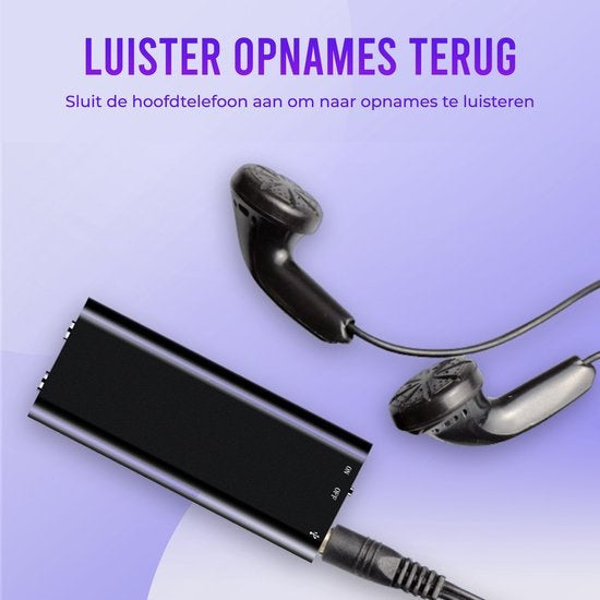 Garpex® Dispositif d'écoute USB - Enregistrement d'écoute - Enregistreur d'espionnage - Dictaphone - Voix - Grande capacité de stockage - 16GB