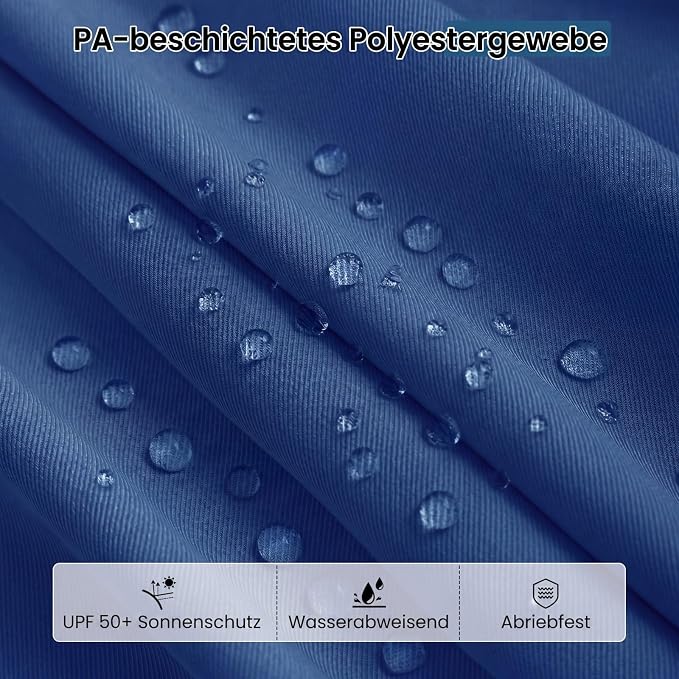 Parasol double Coast avec éclairage LED - 400 x 200 cm - UPF 50+
