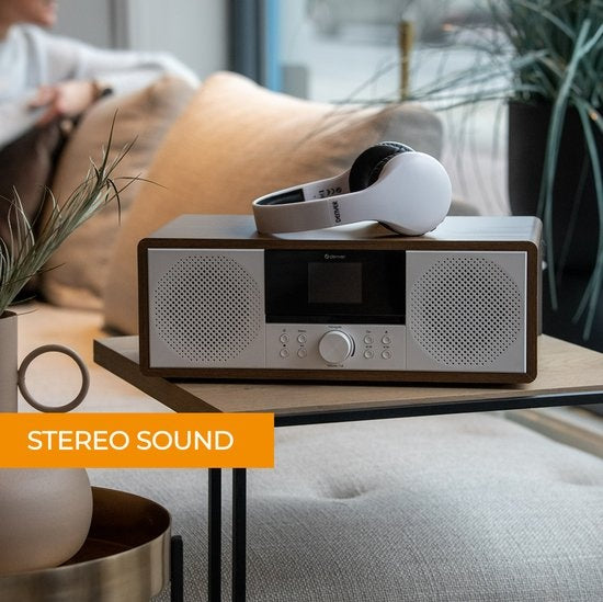 Denver Internet radio - Radio DAB - Radio FM - Lecteur CD - Bluetooth - 200W - AUX/USB - MIR270 - Bois