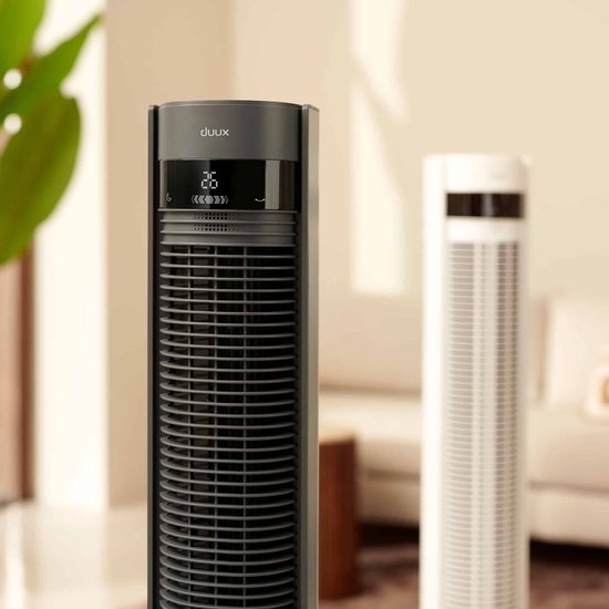 Duux Elevate – Ventilateur colonne silencieux avec ioniseur – 26 vitesses et mode veille - Gris
