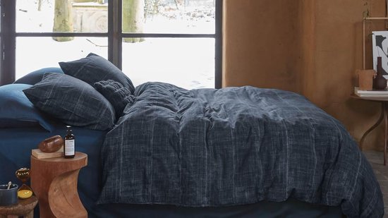 Vtwonen Vintage Indigo housse de couette - Lits-Jumeaux - 240x200/220 - Dark Blue