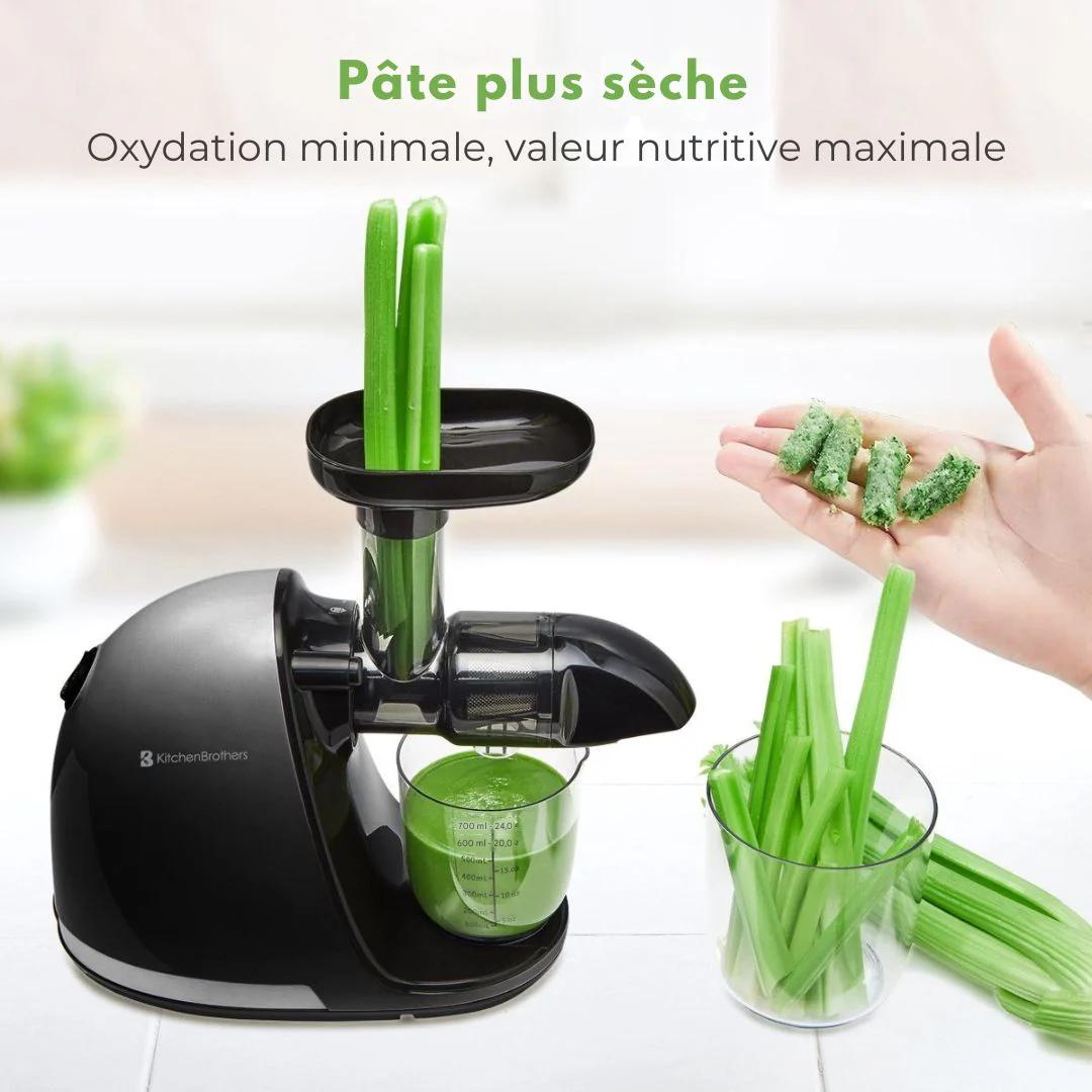Extracteur de jus - KitchenBrothers - fruits et légumes -700ml - Noir