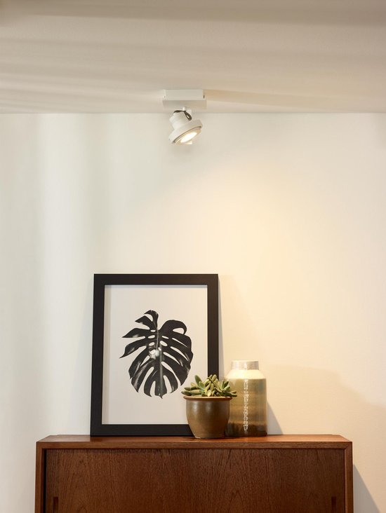 Lucide LANDA - Spot de plafond - LED « Dim to warm » - GU10 - 1x5 W 2200 K/3000 K - Blanc