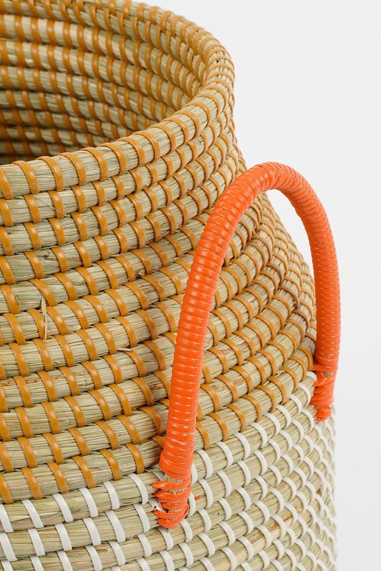 Mica Decorations Panier de rangement Milou - Lot de 2 - H43 x Ø50 cm - Seagrass - Jaune