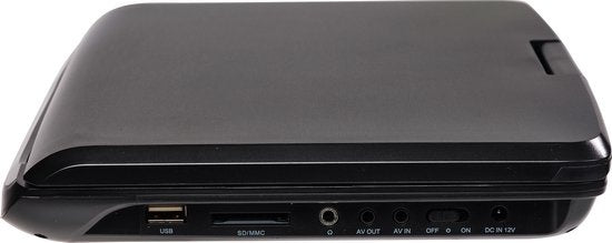 Lecteur DVD Portable MT1097 Denver, 10 inch, Incl. Support d'appui-tête, USB, Écran rotatif, Noir
