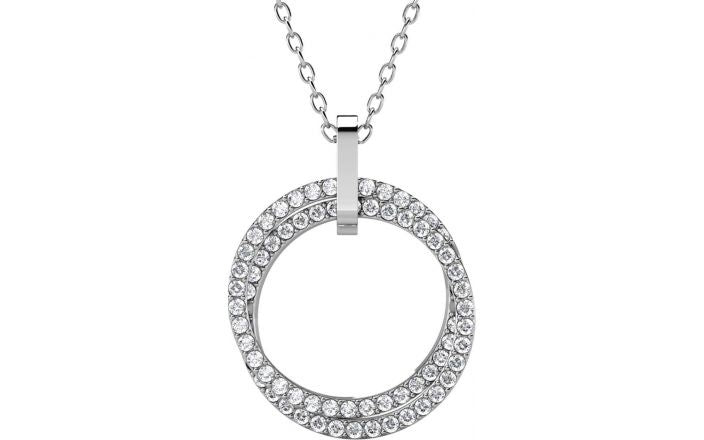 Collier Femme avec Pendentif Rond - Yolora - Argent