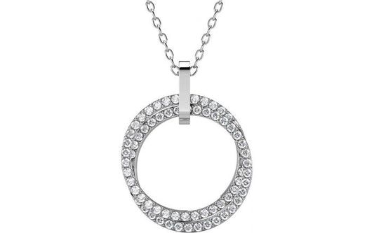 Collier Femme avec Pendentif Rond - Yolora - Argent