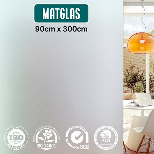 Homewell Film pour fenêtre HR++ 90x300cm - Solaire et isolant - Anti-vue - Statique - Verre dépoli - Y compris Rakel
