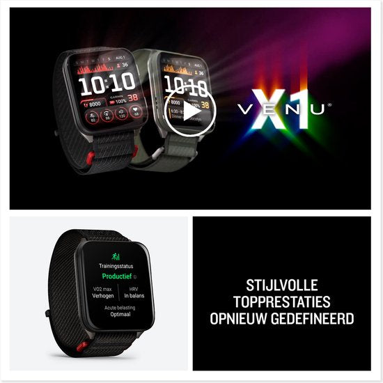 Garmin 010-02980-03 Venu X1 AMOLED Titanium - Face arrière - Montre connectée