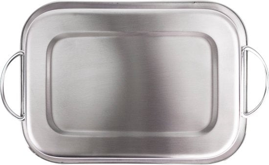 Renberg Plat à lasagne - Moule à pâtisserie - acier inoxydable - 32 x 23 x6.3CM -4 Litres
