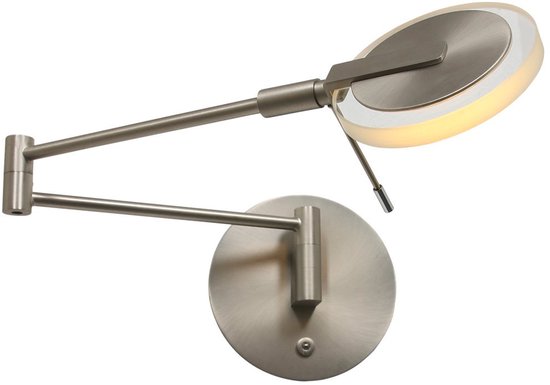 Steinhauer Turound LED - Applique murale moderne - Acier - H : 17 cm - Ø : 14 cm - Universelle - Pour l'intérieur - Métal - Appliques murales - Chambre à coucher - Salon