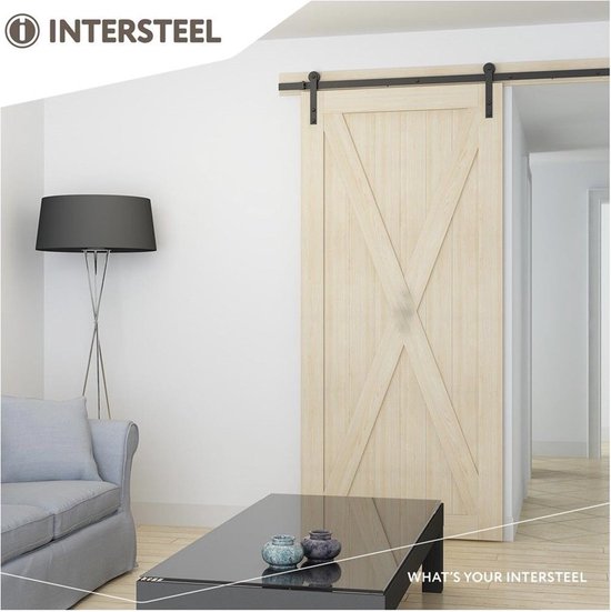 Système de porte coulissante Intersteel Basic noir mat