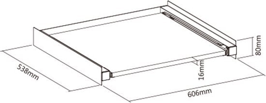 VDD Kit de superposition lave-linge/sèche-linge intermédiaire - superposition lave-linge/sèche-linge - plan de travail extensible