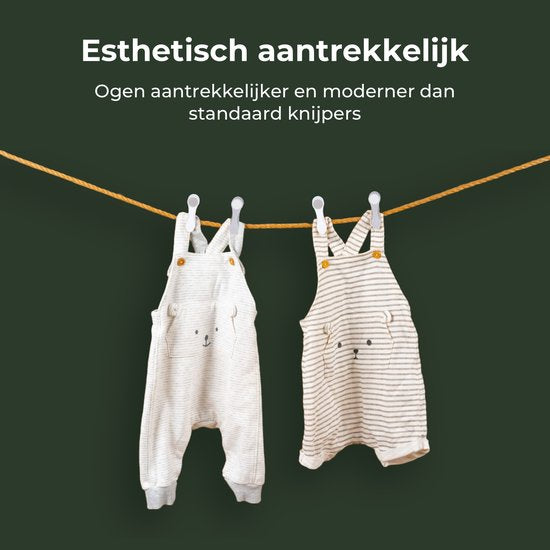 Gandria Pinces à linge 24 pièces - Pinces à linge en plastique - Lot de 24 pinces à linge en plastique - Pinces à linge 10 Kg - Gris/Blanc et Blanc/Gris
