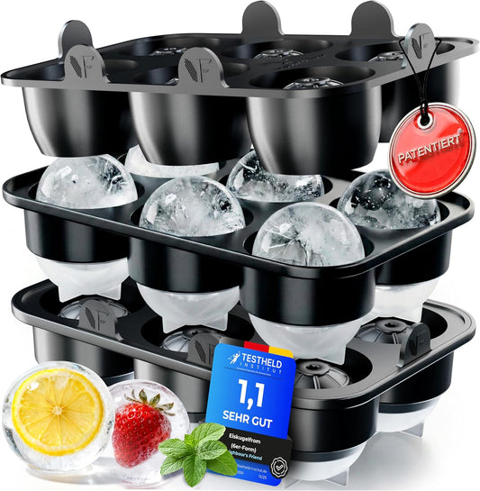 Neighbour's Friend - 2 moules à glaçons XXL brevetés Platinum - grand moule à glaçons ronds pour cocktails, gin et autres boissons - 12 boules de glace
