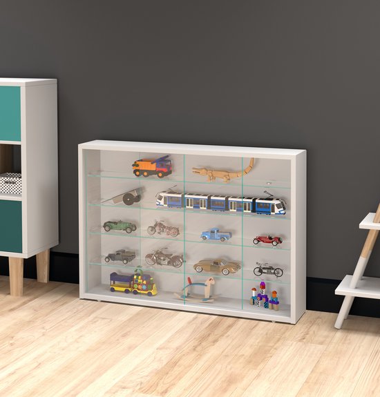 Vitrine debout vitrine murale suspendue - portes coulissantes - 75 x 55 x 14 cm