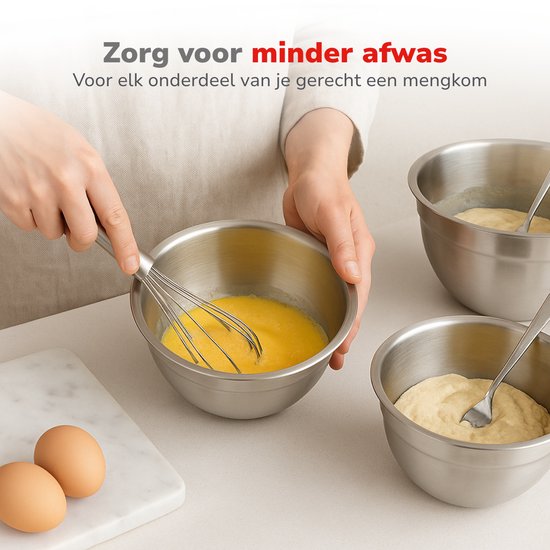 Ensemble de 3 bols en inox Alpina avec couvercle - Bol à salade - Bol à pâte avec couvercle - Bols pour mélanger et conserver - Bol à snacks