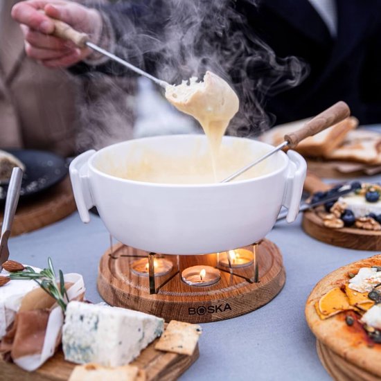 Fondue aux chandelles Boska Twinkle - Pour fondue au fromage de 1 200 g - 1,6 litre