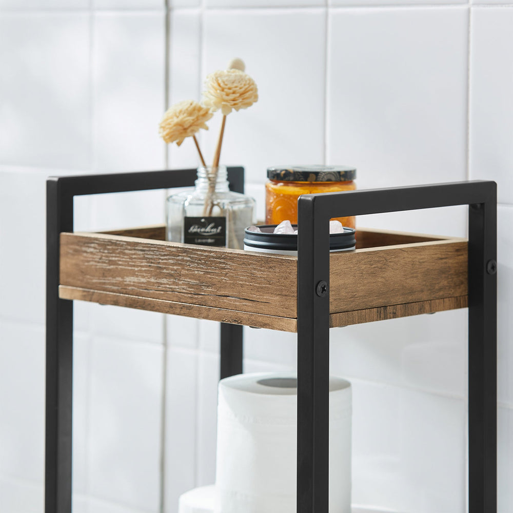 SoBuy FRG226-F Armoire Vintage - 28x74x20cm - 3 compartiments de rangement