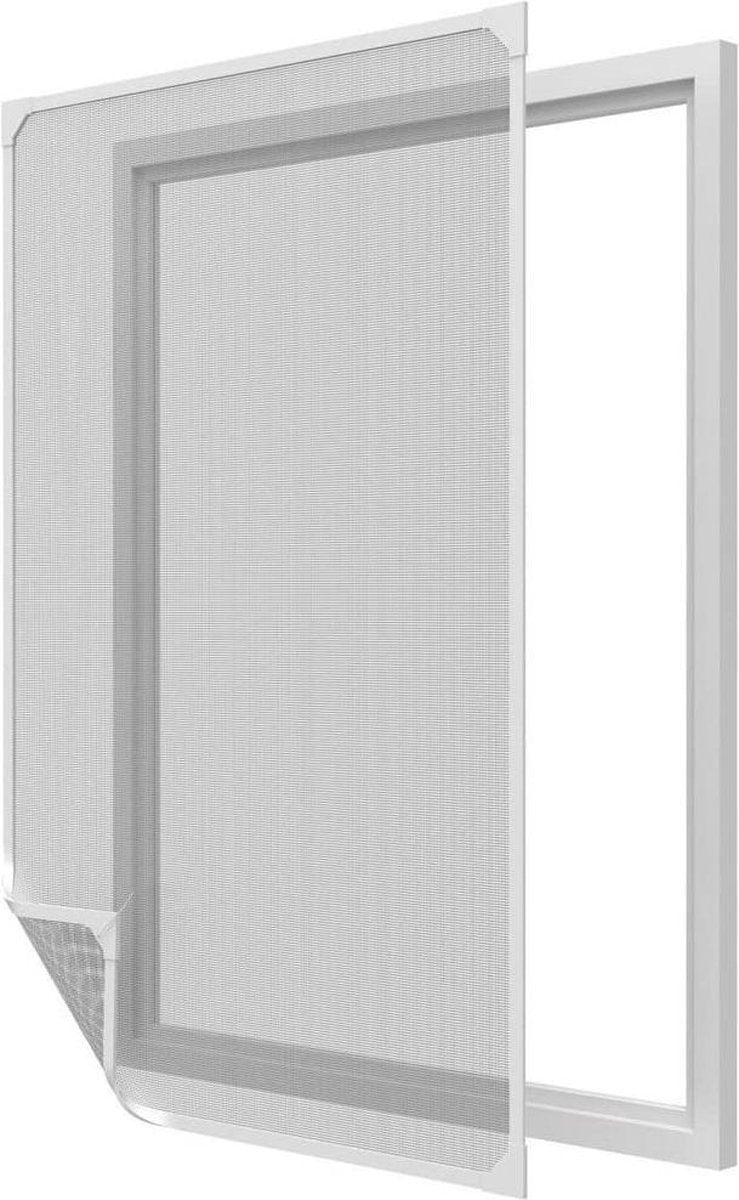 Moustiquaire O'DADDY® – Moustiquaire magnétique pour fenêtre ronde – Moustiquaire en maille – 100 x 120 cm – Moustiquaire sur mesure – Moustiquaire avec bordure blanche et maille noire