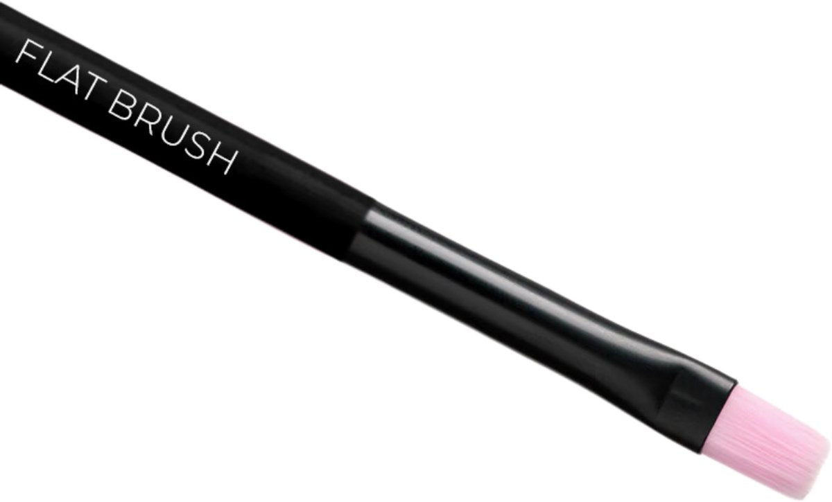 Moods Gellac Flat Brush 8 cm - Pinceau plat pour Gellac et Nail Art - Couleur : Noir
