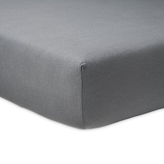 Vitality Pur - Drap-housse 100% coton - Jersey stretch - Gris foncé - 90x200
