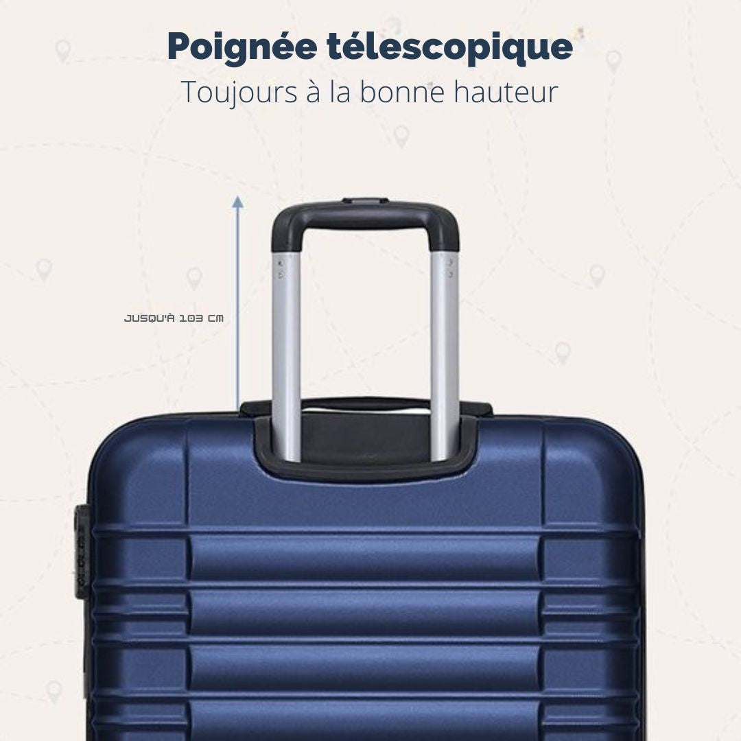 Valise - TRVLMORE  - Bagage à main - 54x36x20cm - 38L - Bleu foncé