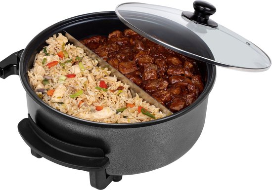 Poêle électrique Tristar 1500 W - PZ-9135 - Ø 30 cm avec couvercle - Température maximale 250 °C - Sans PFAS
