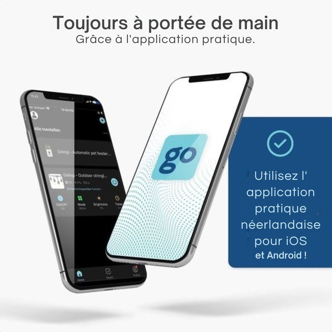 Chauffage soufflant - Gologi - avec thermostat - Radiateur - Fonctionne avec application et commande tactile - 1500W - blanc