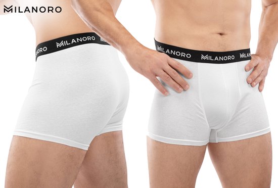 Milanoro - Lot de 10 boxers stylés en coton - Mélange foncé - M