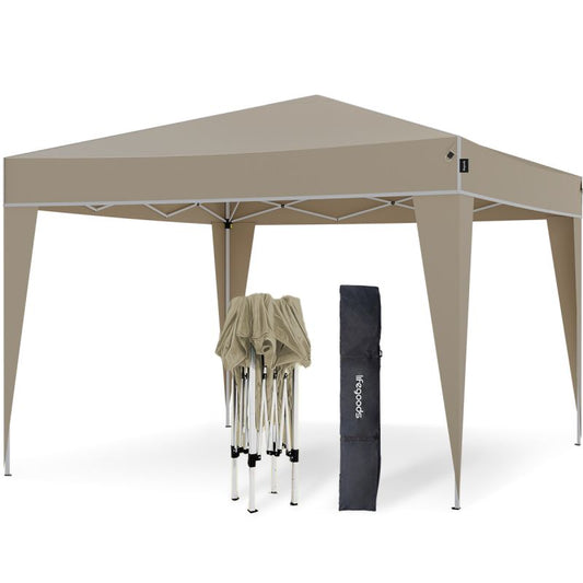 Tente de réception LifeGoods - Imperméable et résistante aux UV - 300 x 300 x 320 cm - Beige