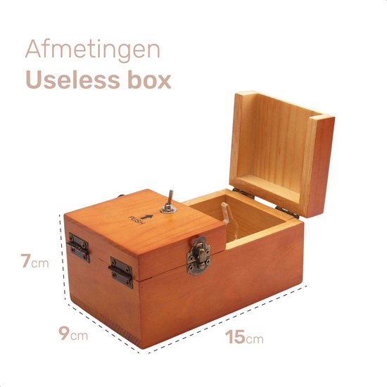 Boîte inutile - Machine - Bois - Boîte à ne pas toucher - Cadeaux rigolos