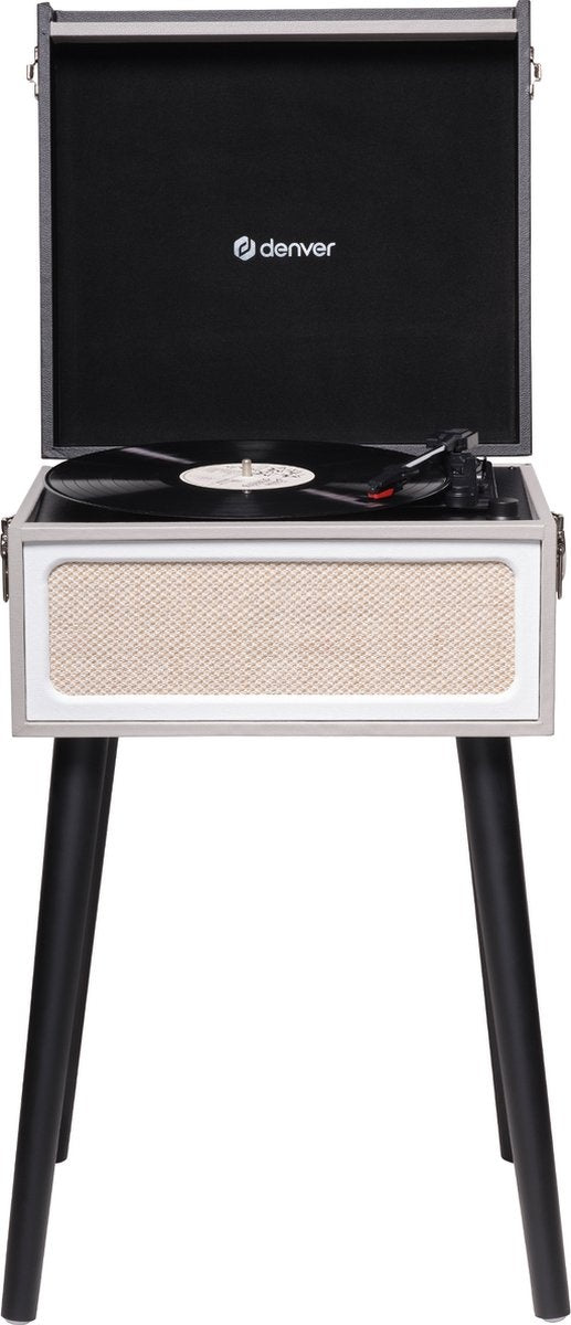 Denver Record Player Bluetooth - Haut-parleurs intégrés - Radio FM - Auto-stop - Retro - VPR250