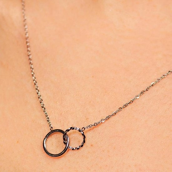 Laura Ferini Ladies Necklace Per Sempre Silver - Collier en argent avec pendentif - plaqué or blanc 18K - Collier - Collier - Bijoux - Collier pour dames avec pendentif