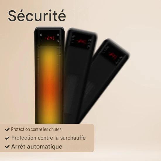 Auronic Réchaud électrique - Réchaud céramique - Réchaud à tour - Chauffage 2000W - Noir