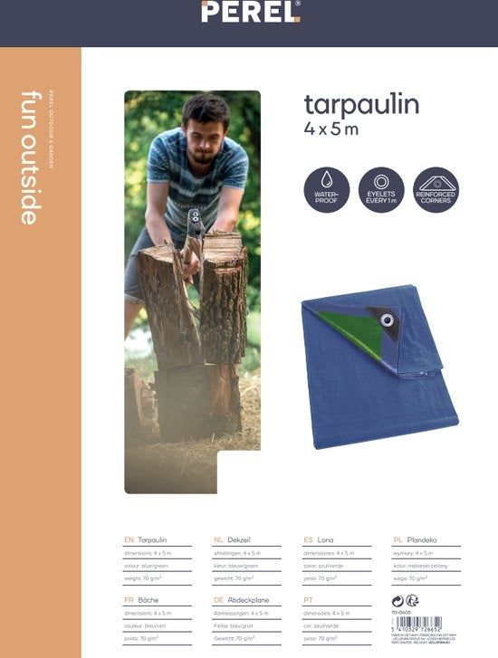Bâche Perel - Bleu - 4x5m
