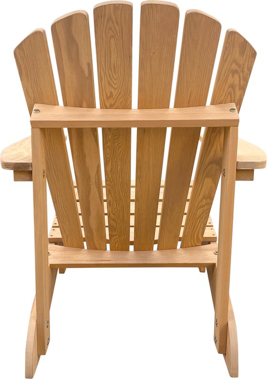 Chaise AXI Carmen Adirondack marron – Fauteuil de détente en bois avec accoudoirs – Dossier haut – 90,5 x 78,4 x 93 cm