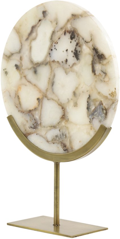 Light & Living - Décoration GOUYA - 35 x 12 x 50 cm - Blanc