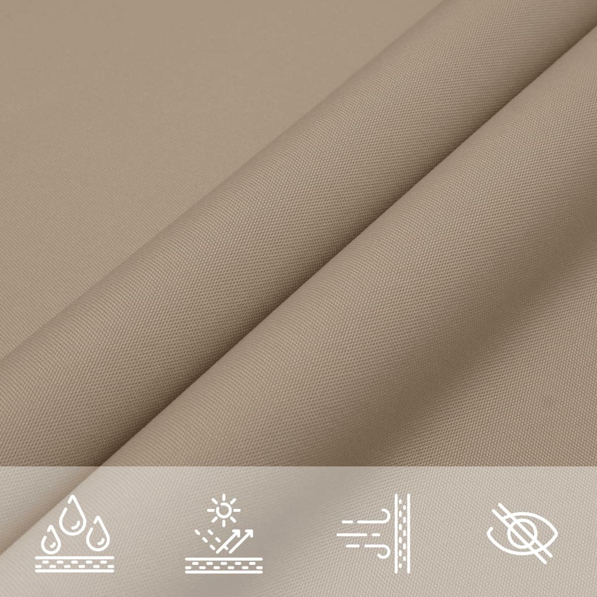 vidaXL - Pare-soleil - Rectangulaire - Environ 280x180 cm - Tissu Oxford - Hydrofuge - Résistant aux UV - Taupe