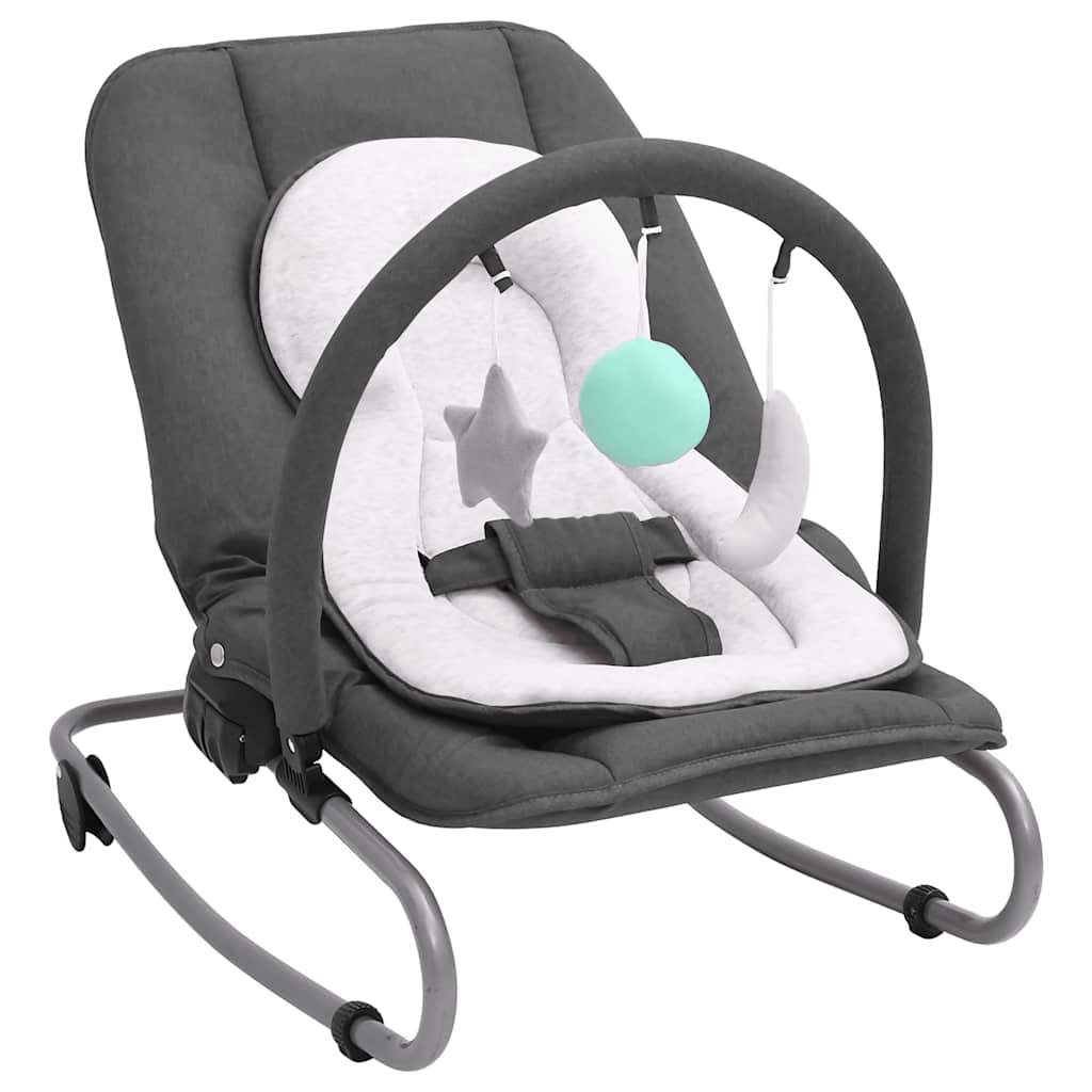 Balançoire pour bébé VidaXL - avec ceinture de sécurité - Anthracite - 77 x 46 x 58 cm