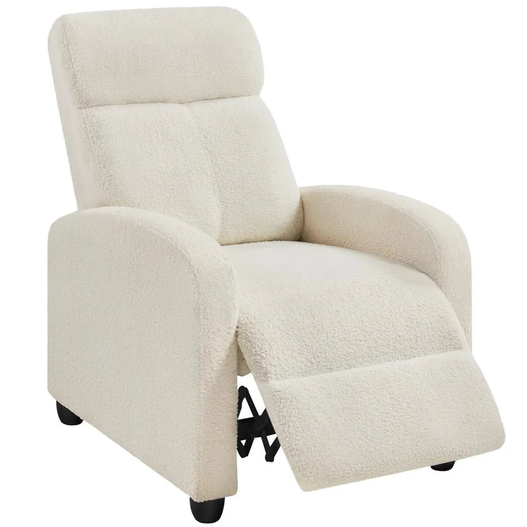 Yaheetech : fauteuil de détente et de télévision avec fonction couchage, blanc