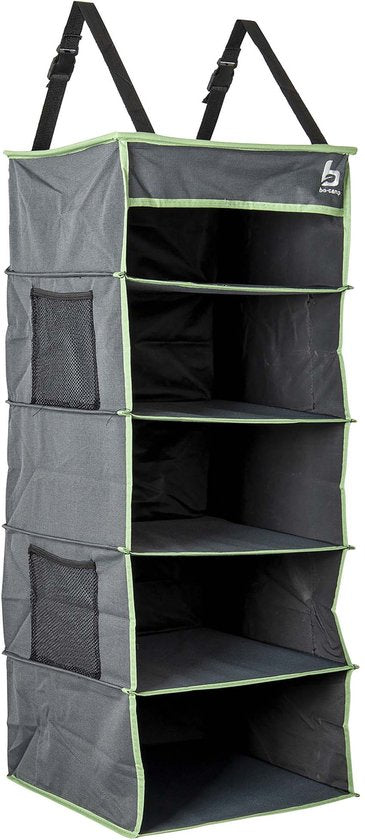 Bo-Camp - Armoire suspendue - Armoire de camping - Rangement - 5 compartiments